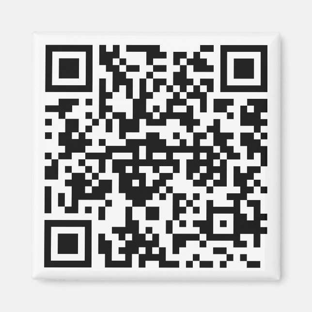 Imán cuadrado con QR-código (Frente)