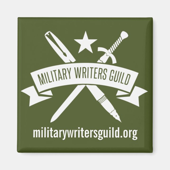 imán cuadrado de 2", Olive Drab (Frente)