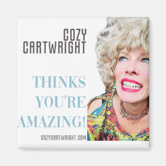 Imán cuadrado de 2 pulgadas Cozy Cartwright