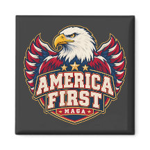 Imán cuadrado de águila universitaria America Firs