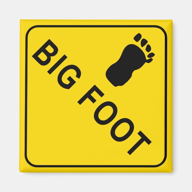 Imán cuadrado de Big Foot (Frente)