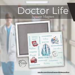 Imán cuadrado de Doctor Life