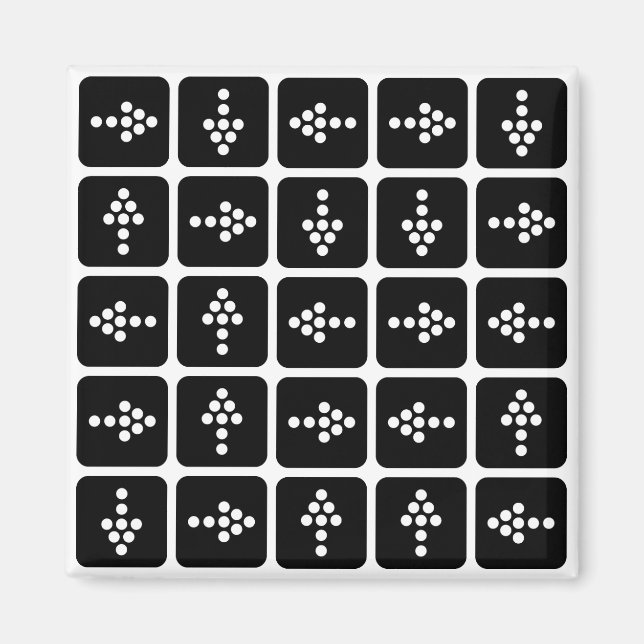 Imán Cuadrado de flecha LED (Frente)