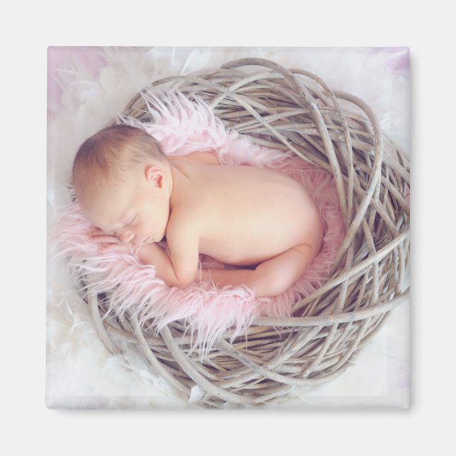 Imán cuadrado de foto personalizada (Frente)