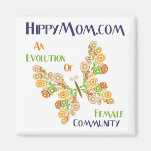 Imán cuadrado de HippyMom
