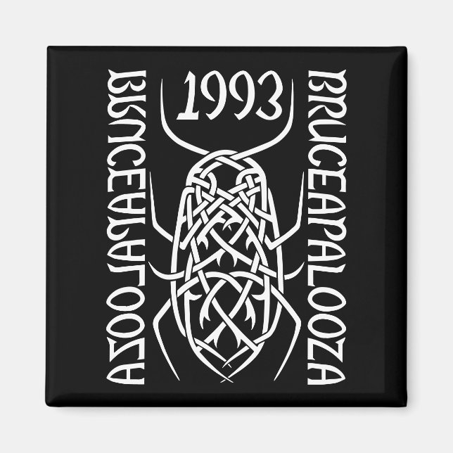 imán cuadrado de impresión blanca (Frente)