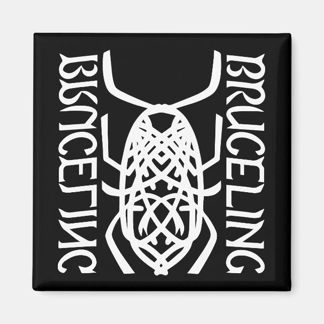 imán cuadrado de impresión blanca (Frente)