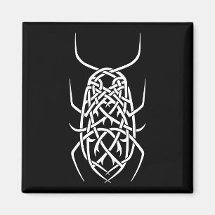 imán cuadrado de impresión blanca