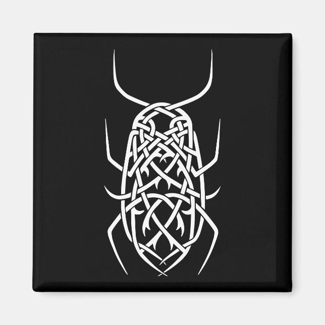 imán cuadrado de impresión blanca (Frente)