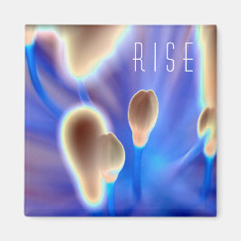 Imán cuadrado de impresión floral "Rise"