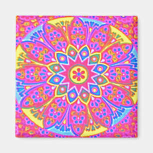 Imán cuadrado de la mandala