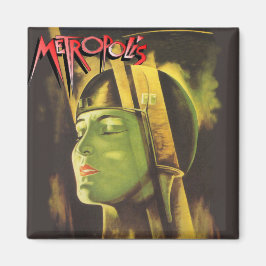 imán cuadrado de la metrópolis (cara con casco)