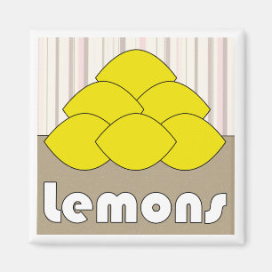 Imán cuadrado de la serie 3 de los limones