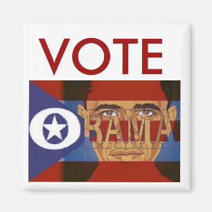 Imán cuadrado de Obama del voto