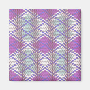IMÁN CUADRADO DE PUNTO ARGYLE LILAC