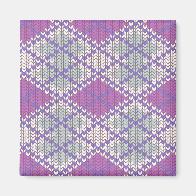IMÁN CUADRADO DE PUNTO ARGYLE LILAC (Frente)