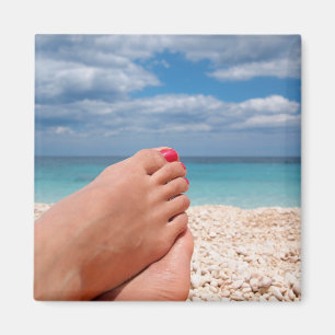 imán cuadrado de vacaciones de verano