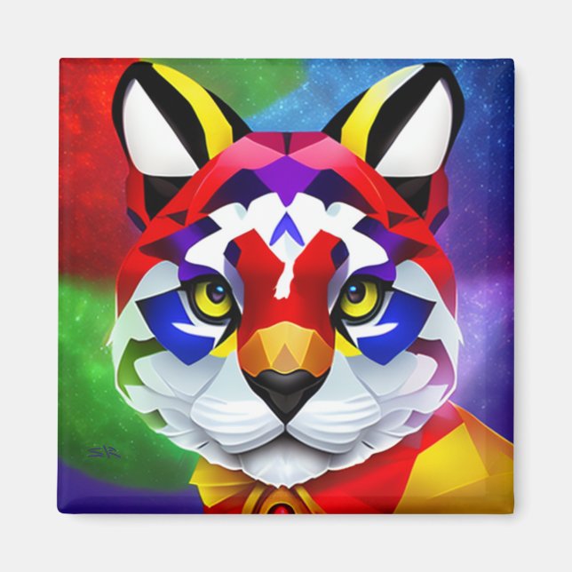 Imán cuadrado del gato de Alexander (Frente)