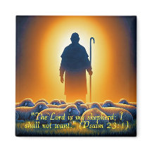 Imán cuadrado del Salmo 23:1 El Señor como Pastor