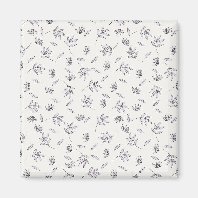 Imán Cuadrado floral de primavera de patrón de flor (Frente)