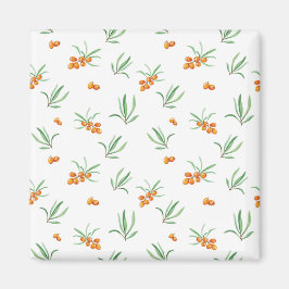 Imán Cuadrado floral de primavera de patrón de flor