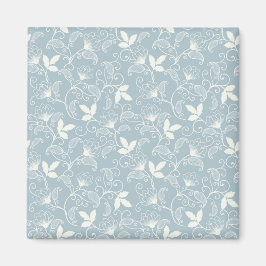 Imán Cuadrado floral de primavera de patrón de flor