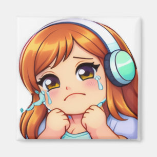 Imán cuadrado HG Emote: 'Llorar' oficial