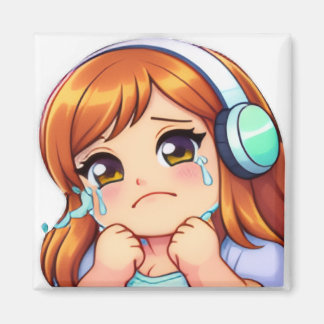 Imán cuadrado HG Emote: "Llorar" oficial