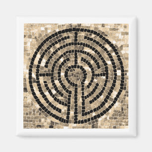 Imán cuadrado LABYRINTH V - Blanco