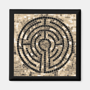 Imán cuadrado LABYRINTH V - Negro