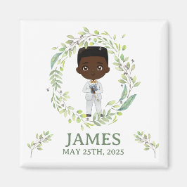 Imán cuadrado Primera Comunión JAMES