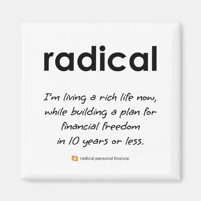 Imán cuadrado radical de 2 pulgadas (Frente)