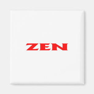 Imán cuadrado rojo Zen