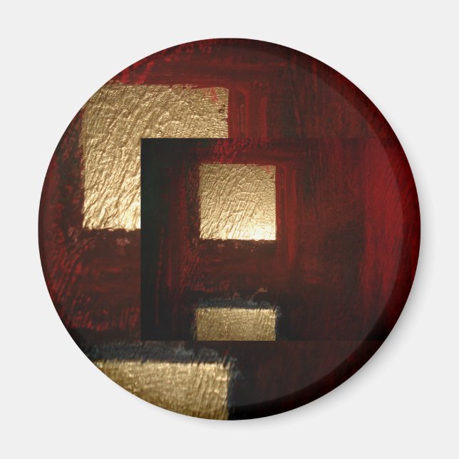 Imán Cuadrados abstractos (Frente)