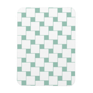 Imán Cuadrados trenzados divertidos Mint Green