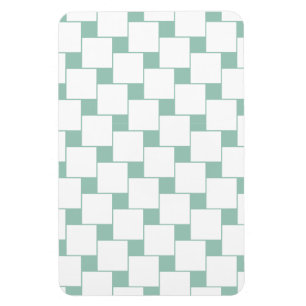 Imán Cuadrados trenzados divertidos Mint Green