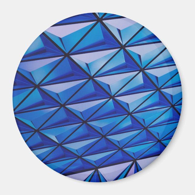 Imán cuadrícula de ángulo azul (Frente)