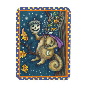 IMÁN CUADRÍCULA DE HOLLOW Y ACORN DORMIDO, FUNNY HALLOW