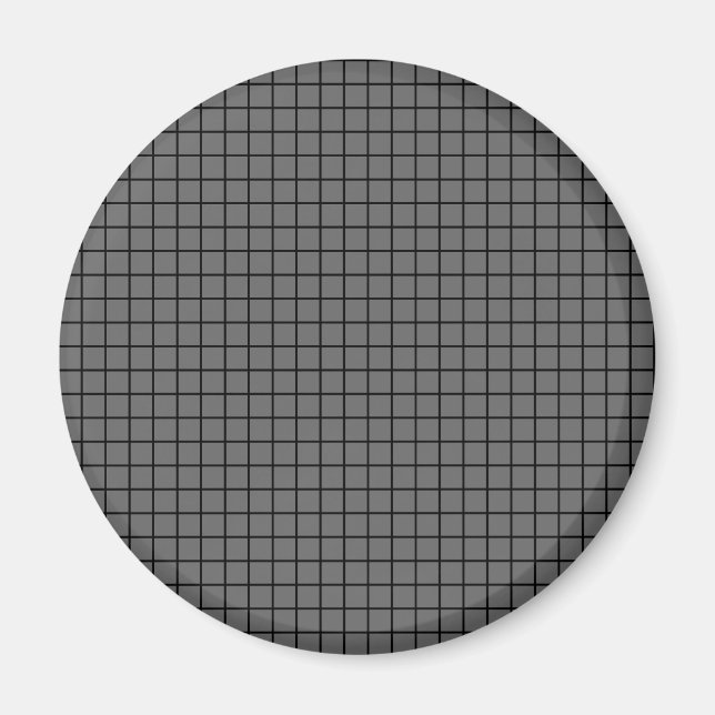 Imán cuadrícula negra (Frente)