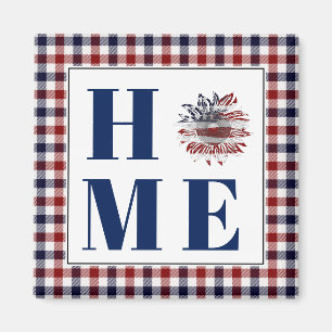 Imán Cuadro de búfalo girasol "Hogar"