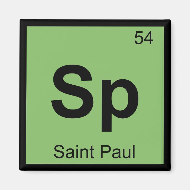 Imán Cuadro Periódico De Química De Saint Paul Minnesot (Frente)