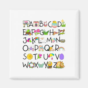 Imán Cuadros Alphabet Diez De Pascua Gracioso Abc Alpha