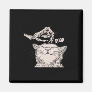 Imán Cuadros Cat Skeleton Hand Boop Halloween Mascota M