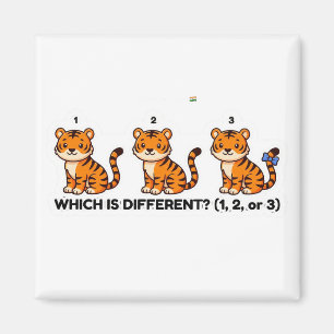Imán ¿Cuál es diferente? Juego del mundo animal del tig