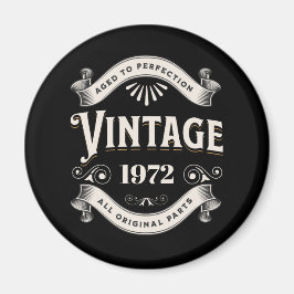 Imán Cualquier año cumpleaños vintage