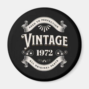 Imán Cualquier año cumpleaños vintage