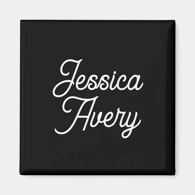 Imán Cualquier nombre | Guión estilo de época editable  (Frente)