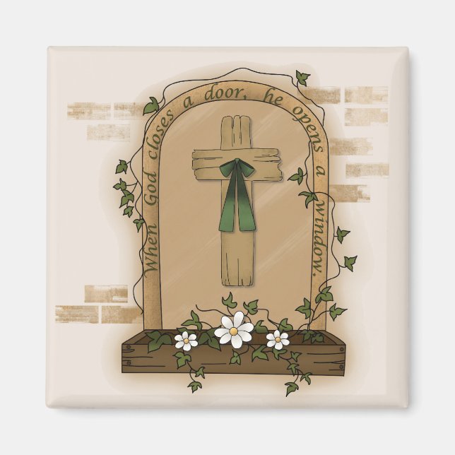 Imán Cuando Dios cierra una puerta, abre una ventana (Frente)