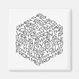 Imán Cuando este virus termine Cubo de texto negro