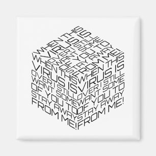 Imán Cuando este virus termine Cubo de texto negro